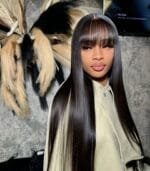 Straight wig with bang