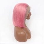 Pink Straight Bob Wig - Image 5