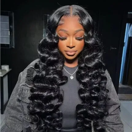 Loose deep waves wig