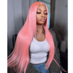 Pink Straight Lace Wig