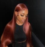 Brown Straight Lace Wig - Image 2