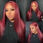 99J Red Straight Wig - Image 2