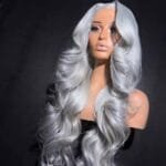 Gray bodywave lace wig