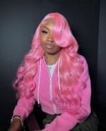 Pink Bodywave HD Wig