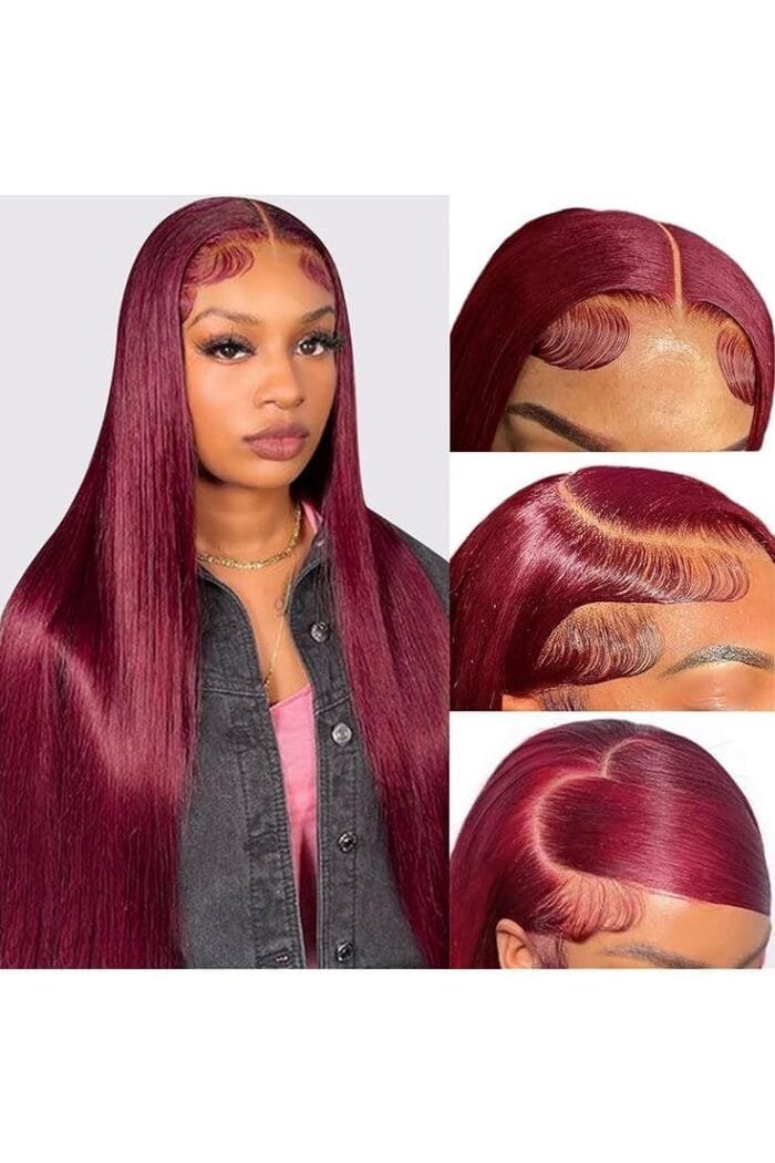 99J Red Straight Wig