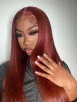 Brown Straight Lace Wig - Image 3